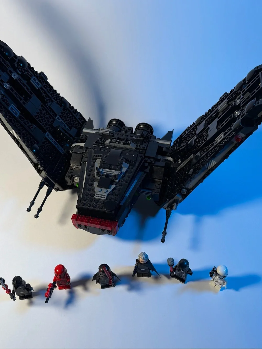 Galactic Wing Building Set with Black and Red Minifigures - Kids Toys
